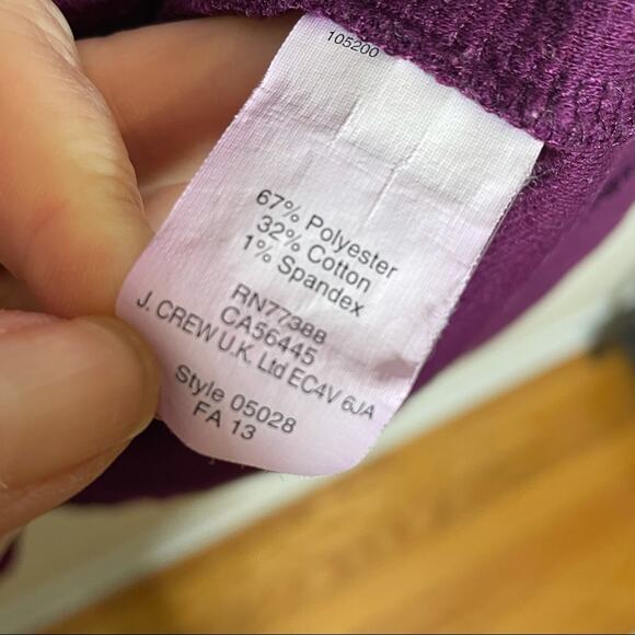 MADEWELL short sleeve crew neck gallerist ponte dress eggplant purple size 2 - Picture 6 of 6